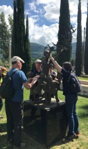 Franziskus Skulptur bei Rivotorto